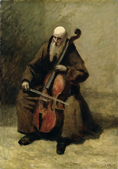 The Monk, 1874 by Jean Baptiste Camille Corot